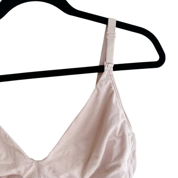 Calvin Klein Soft Triangle Wireless Nursing Bralette Cream Pink Size XL - Picture 6 of 7